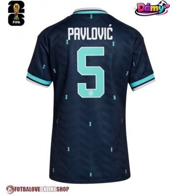 Německo Aleksandar Pavlovic #5 Venkovní Dres pro Dámy MS 2026 Krátkým Rukávem
